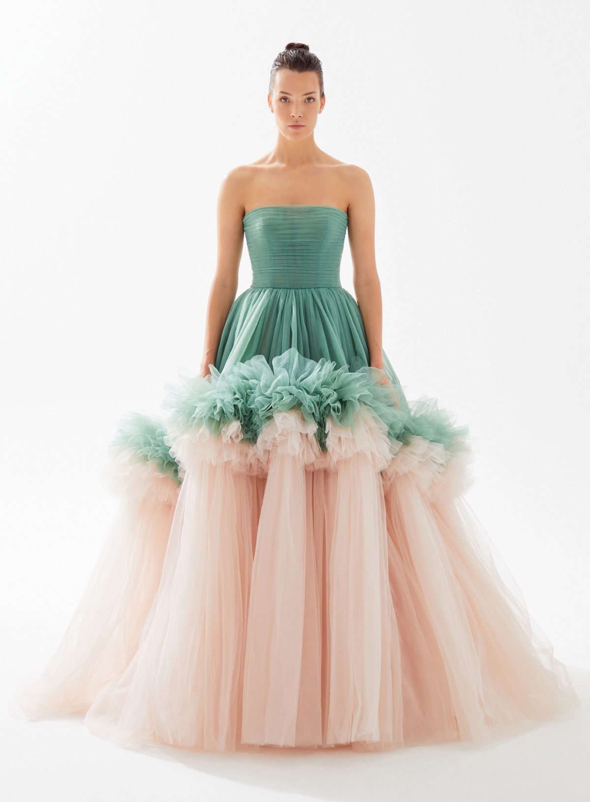 Picture of ENGLISH GREEN/ ICE PINKLINDA DRESS